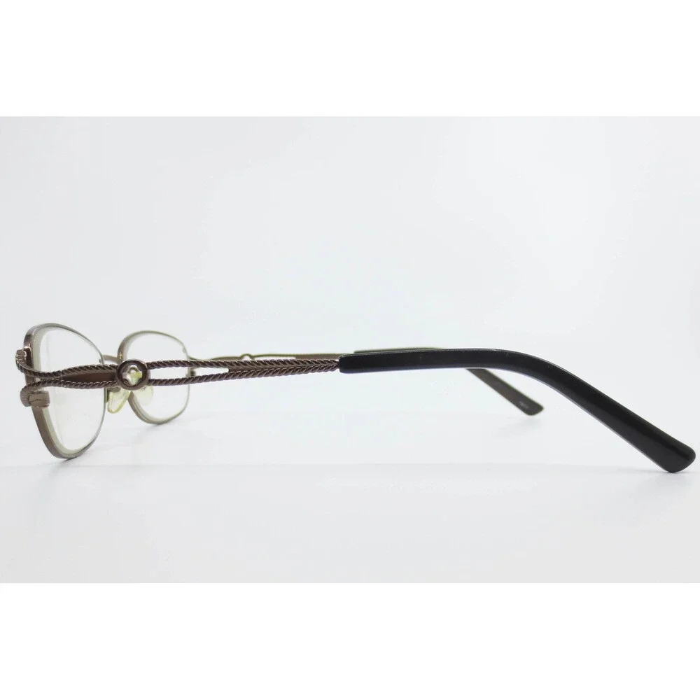 White Mountain WM0001 BR Brown Oval Metal Eyeglass Frames 52-16-135